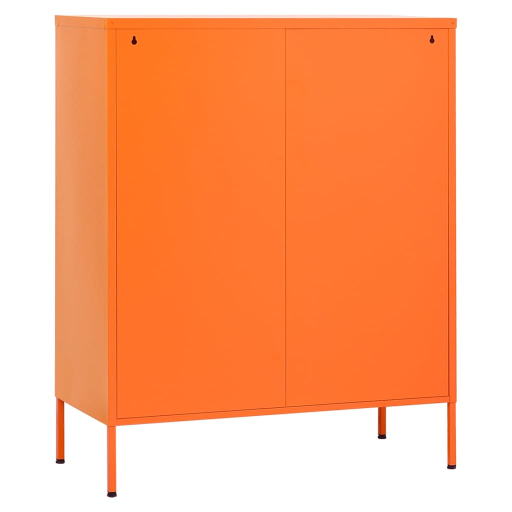 Meuble de rangement 80x35x101,5 cm acier orange