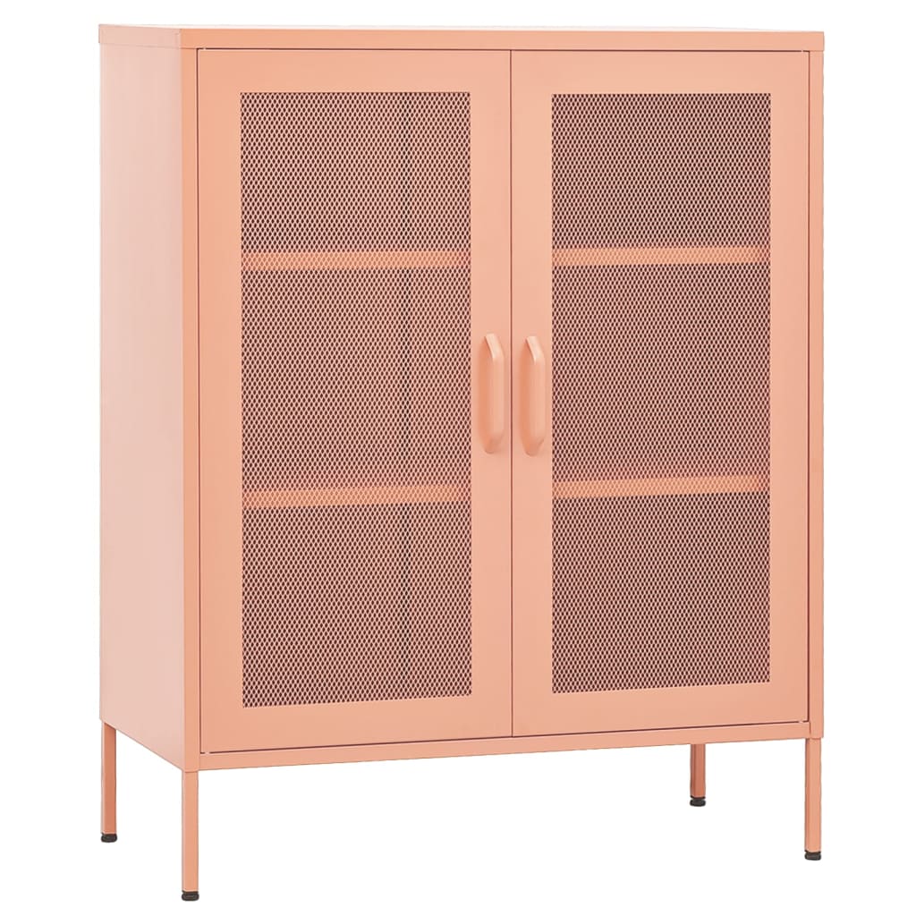 Meuble de rangement 80x35x101,5 cm acier orange