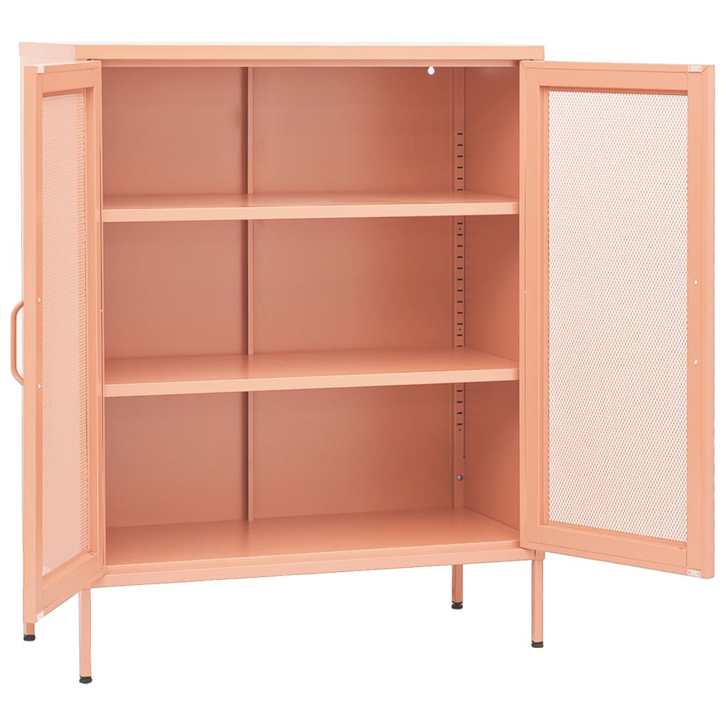 Meuble de rangement 80x35x101,5 cm acier orange