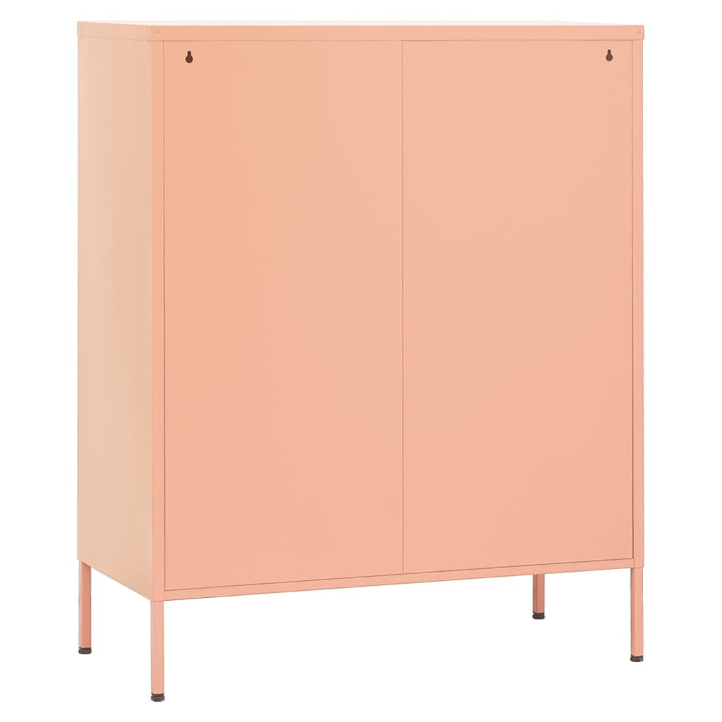 Meuble de rangement 80x35x101,5 cm acier orange