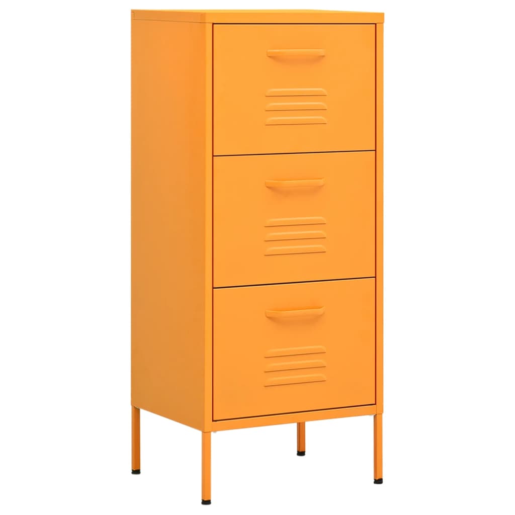 Meuble de rangement 42,5x35x101,5 cm acier orange