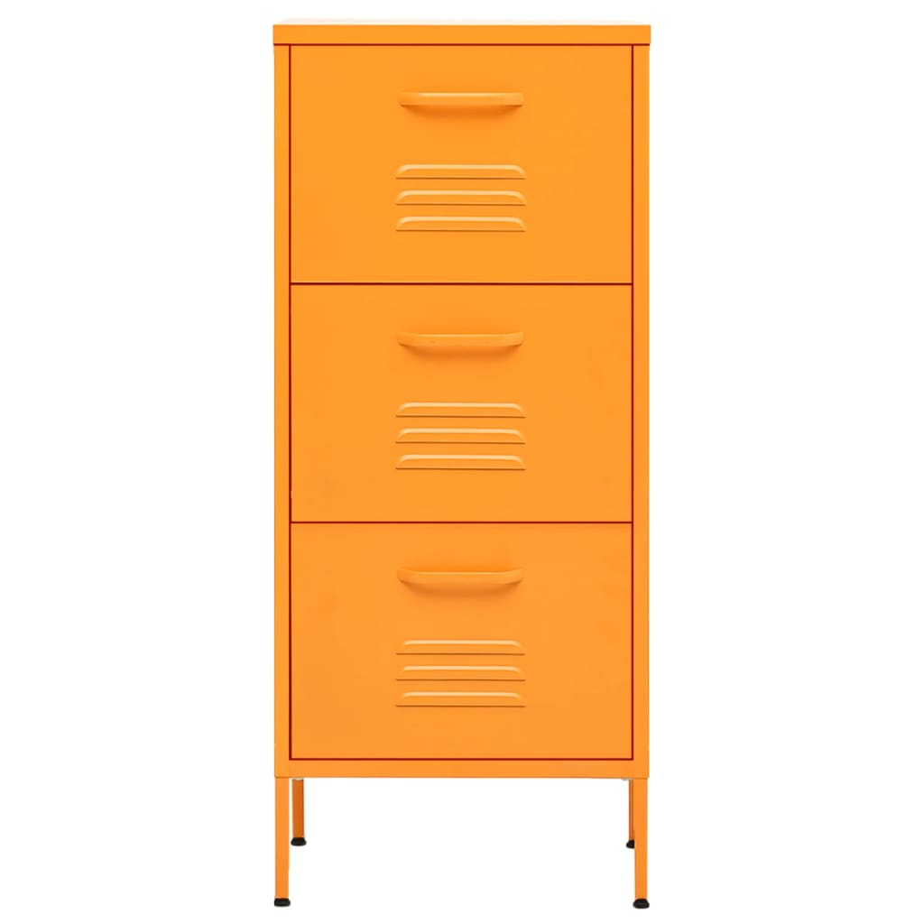 Meuble de rangement 42,5x35x101,5 cm acier orange