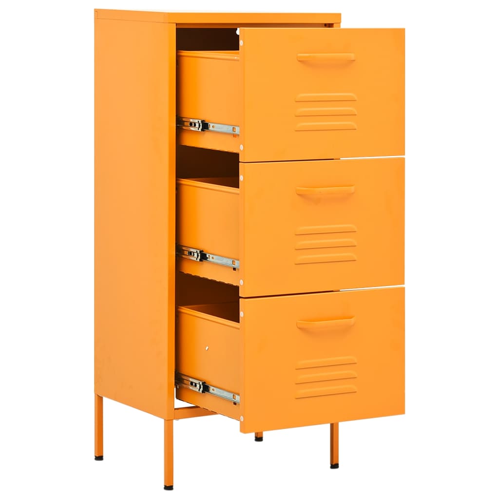 Meuble de rangement 42,5x35x101,5 cm acier orange