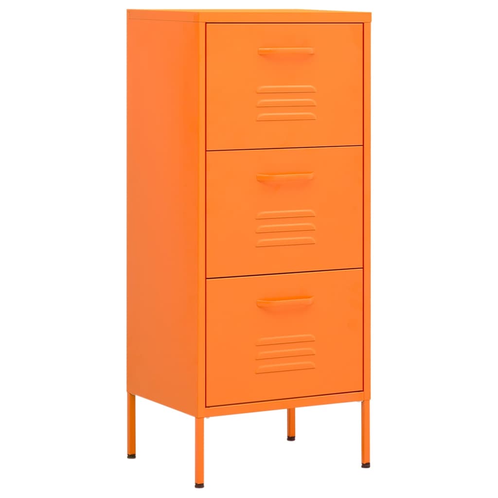 Meuble de rangement 42,5x35x101,5 cm acier orange