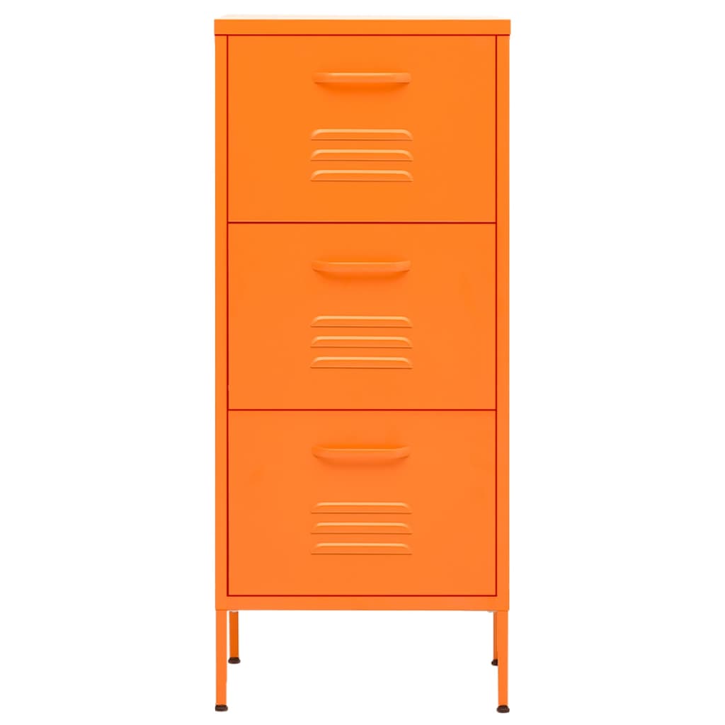 Meuble de rangement 42,5x35x101,5 cm acier orange