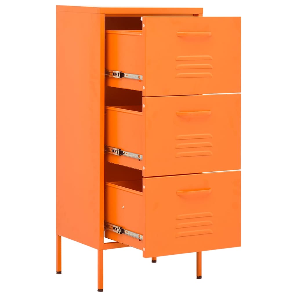 Meuble de rangement 42,5x35x101,5 cm acier orange