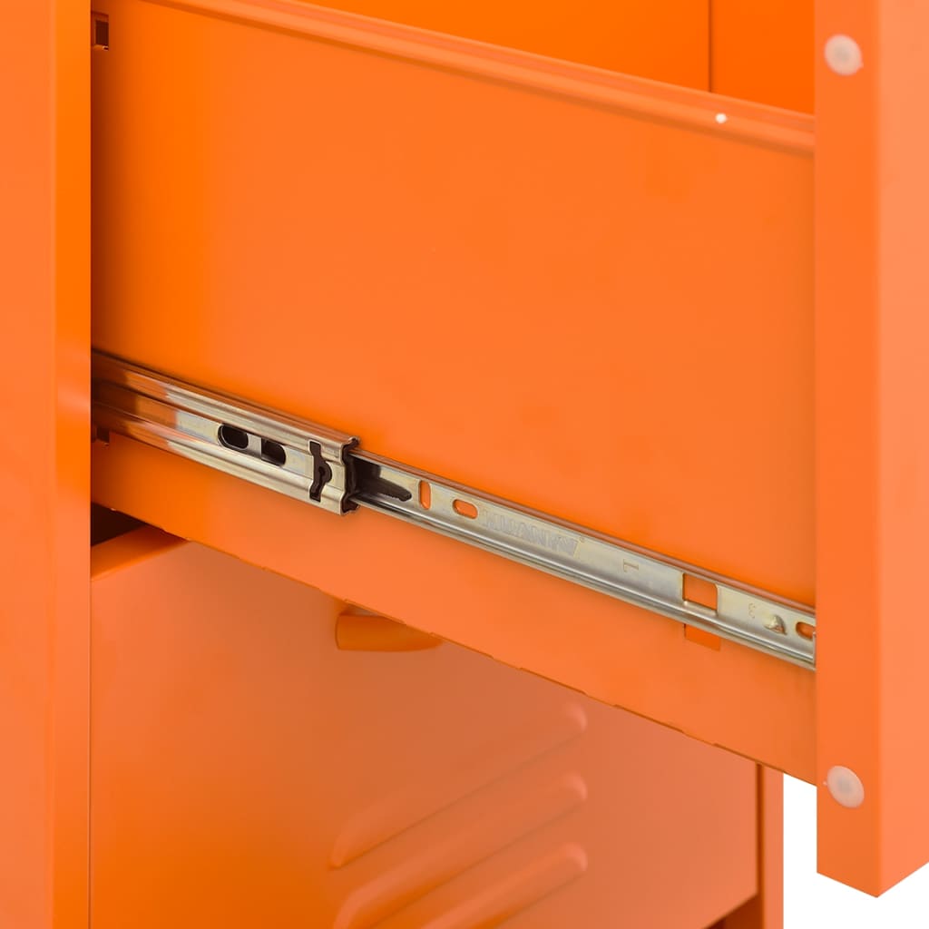 Meuble de rangement 42,5x35x101,5 cm acier orange