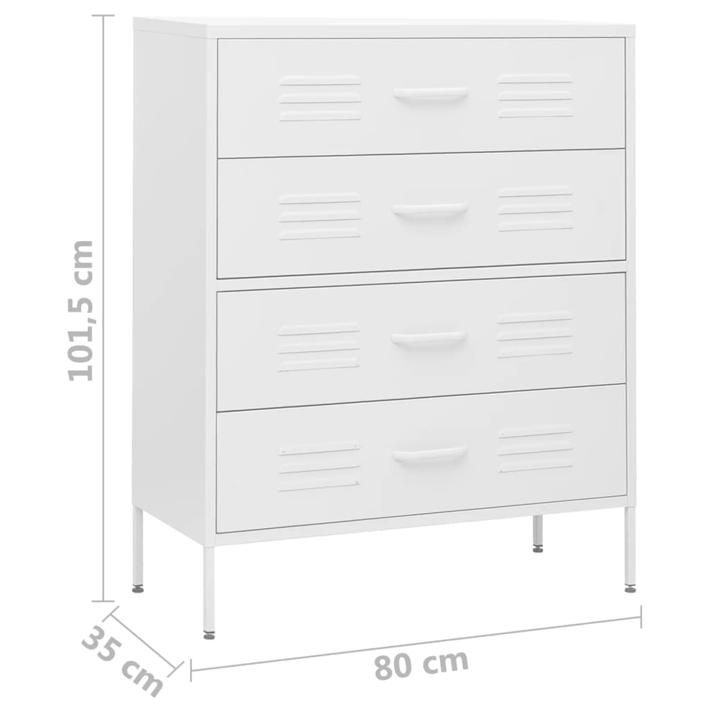 Commode 80x35x101,5 cm acier