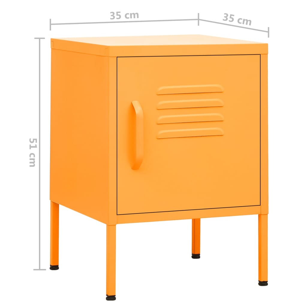 Table de chevet 35x35x51 cm en acier