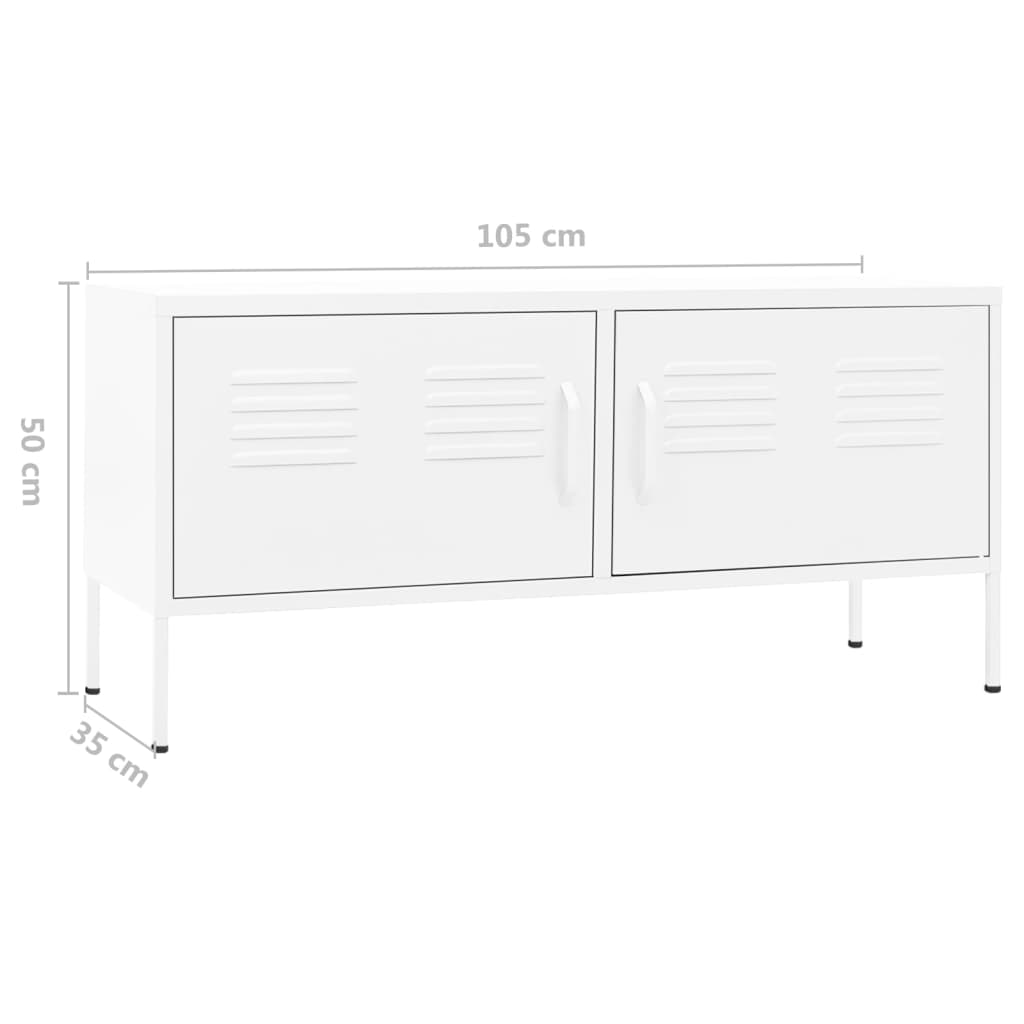 Meuble TV 105x35x50 cm en acier