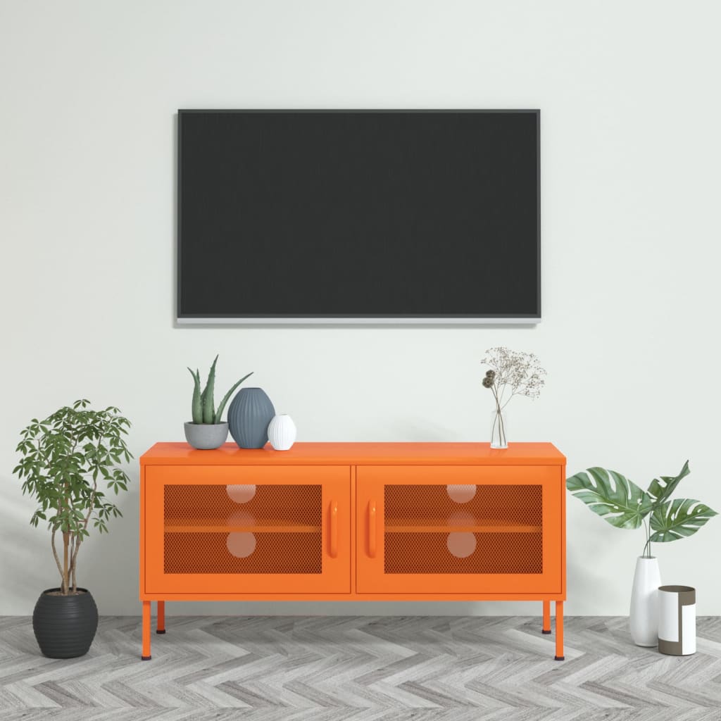 Tv-meubel 105x35x50 cm staal antracietkleurig