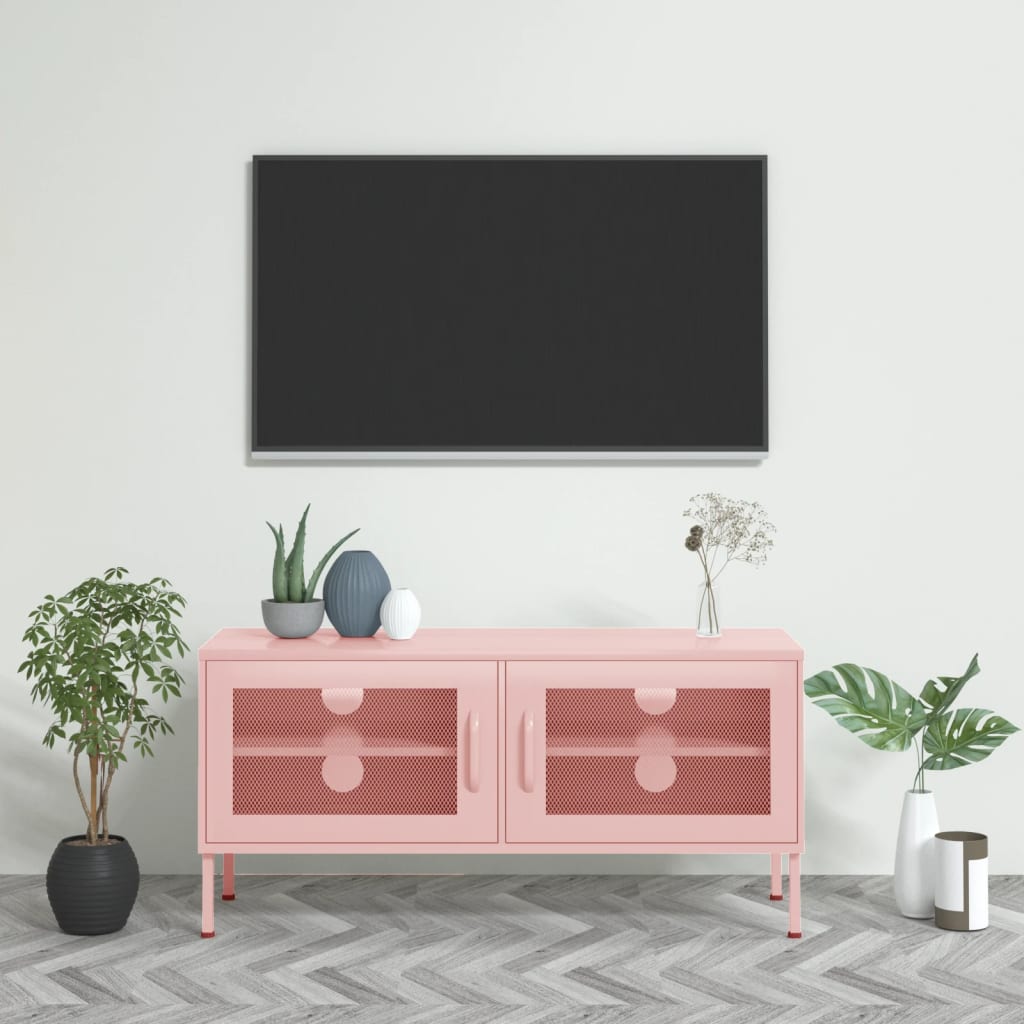 Tv-meubel 105x35x50 cm staal antracietkleurig