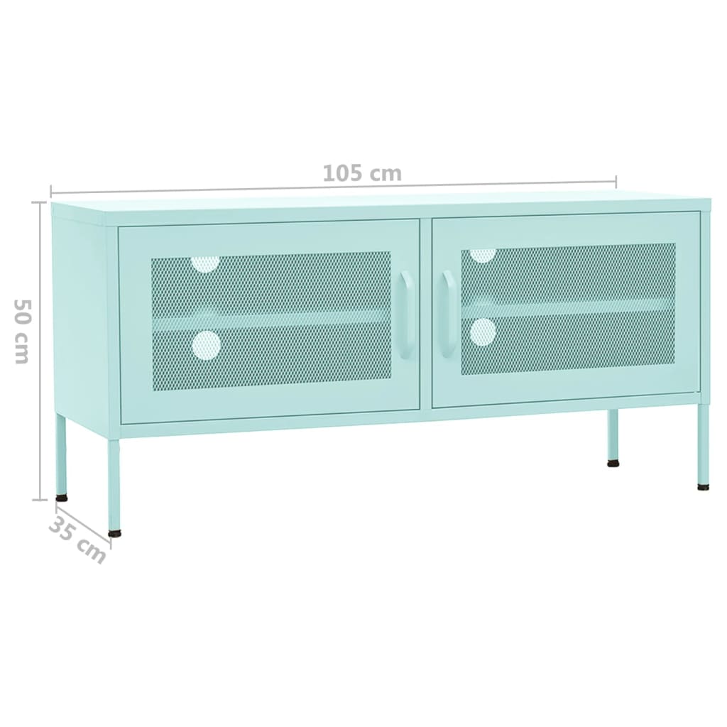 Meuble TV 105x35x50 cm en acier