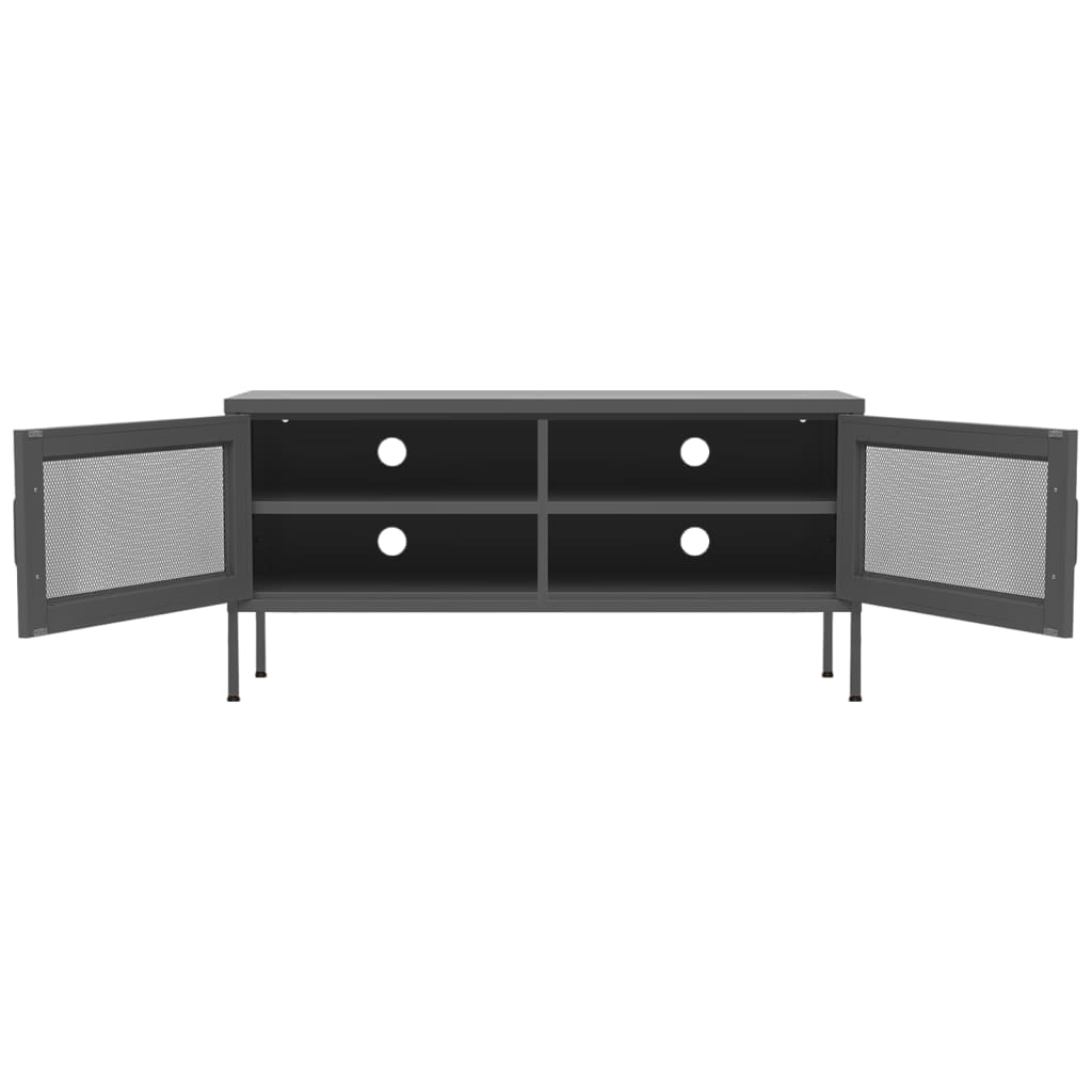 Tv-meubel 105x35x50 cm staal antracietkleurig