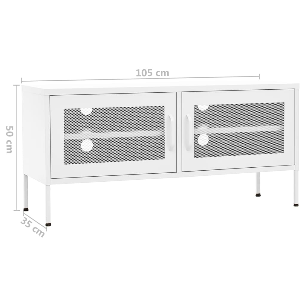 Meuble TV 105x35x50 cm en acier