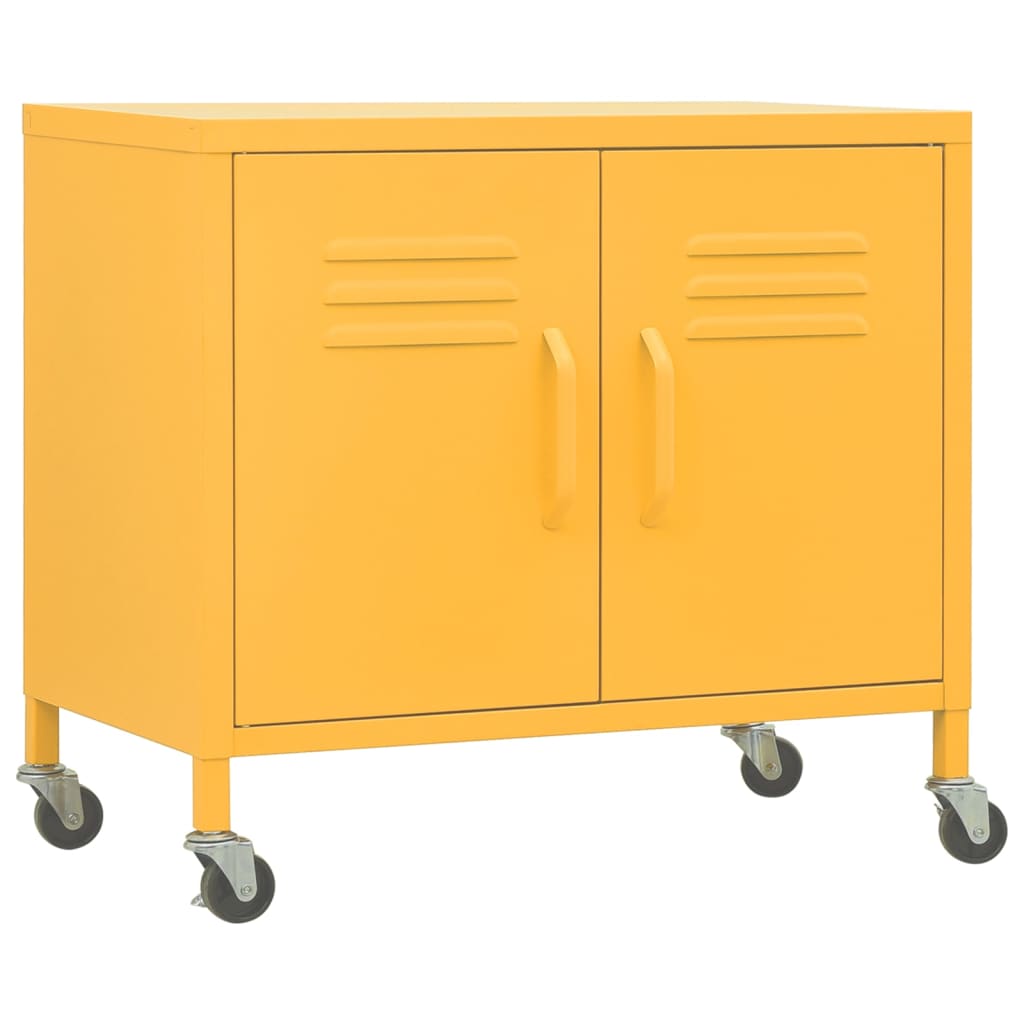 Meuble de rangement 60x35x56 cm acier orange