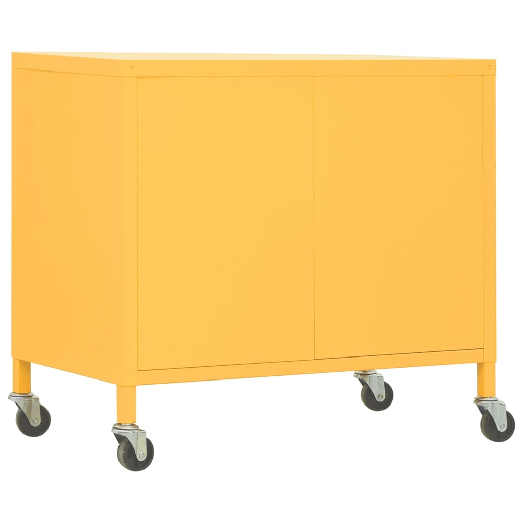 Meuble de rangement 60x35x56 cm acier orange