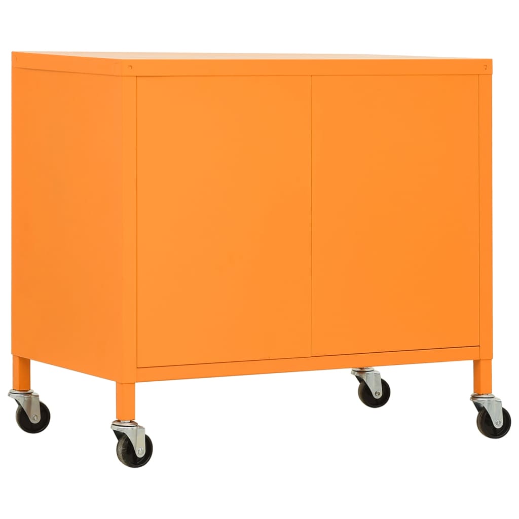 Meuble de rangement 60x35x56 cm acier orange