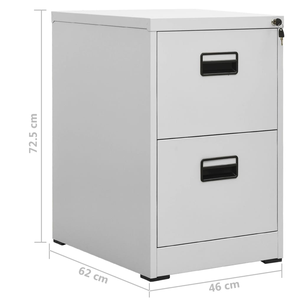 Archiefkast 46x62x102,5 cm staal wit