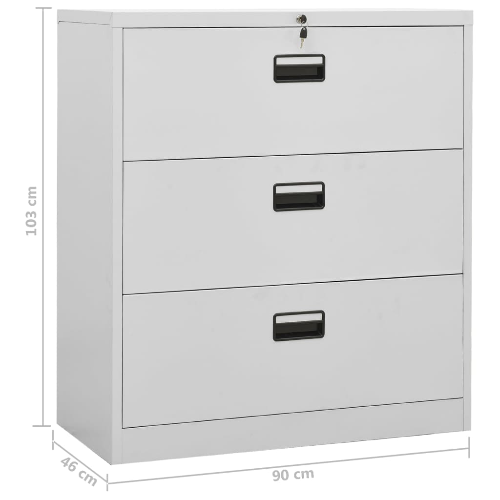 Archiefkast 90x46x134 cm staal antracietkleurig