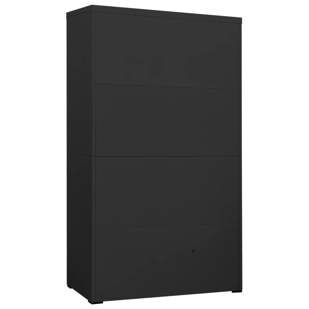 Archiefkast 90x46x134 cm staal antracietkleurig