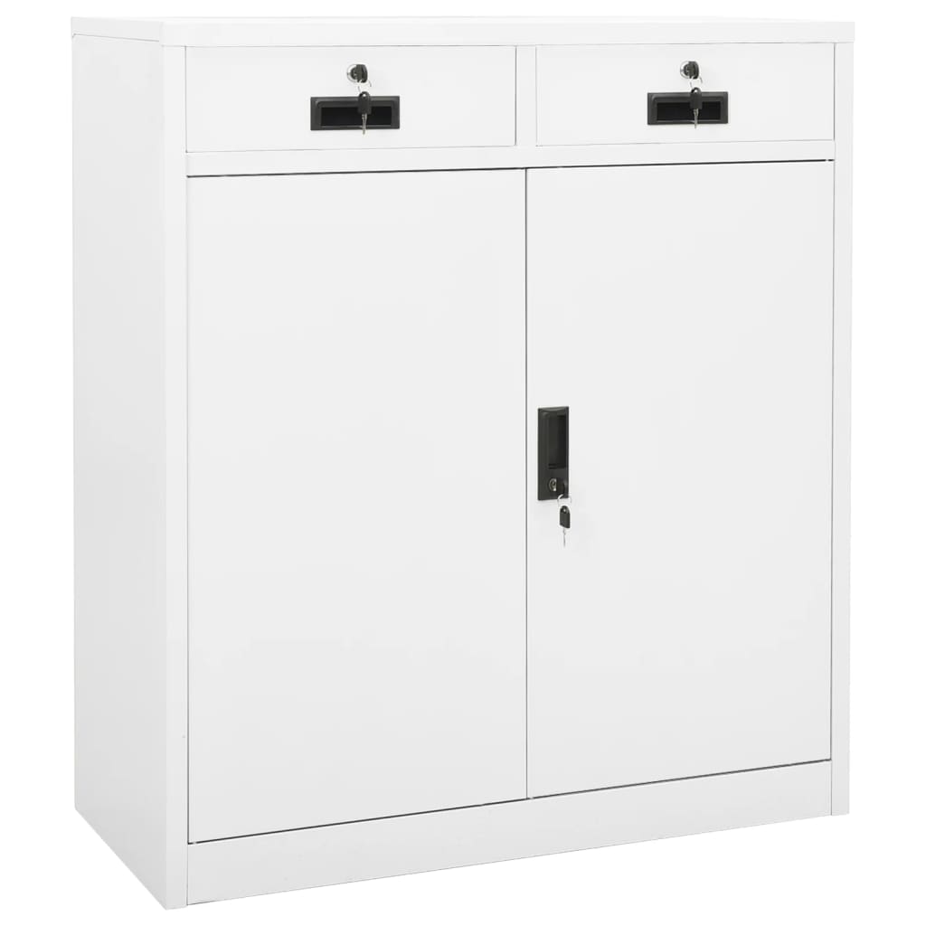 Armoire de bureau avec jardinière 90x40x125 cm en acier