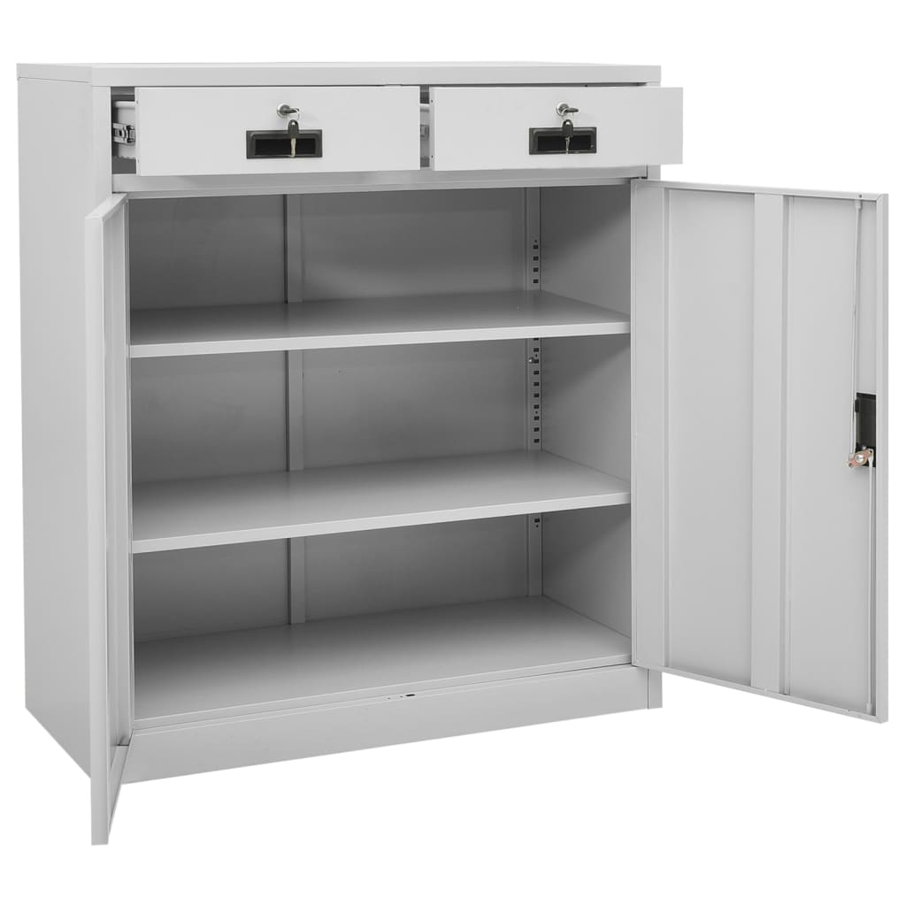 Armoire de bureau avec jardinière 90x40x125 cm en acier