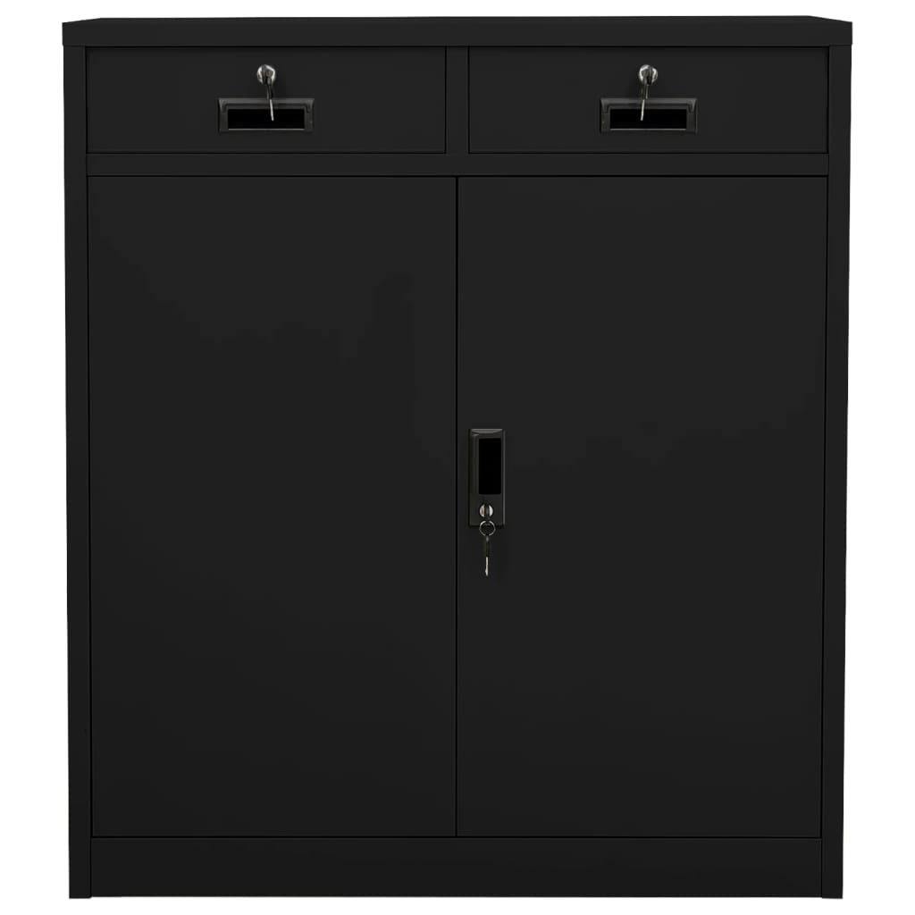 Armoire de bureau avec jardinière 90x40x125 cm en acier