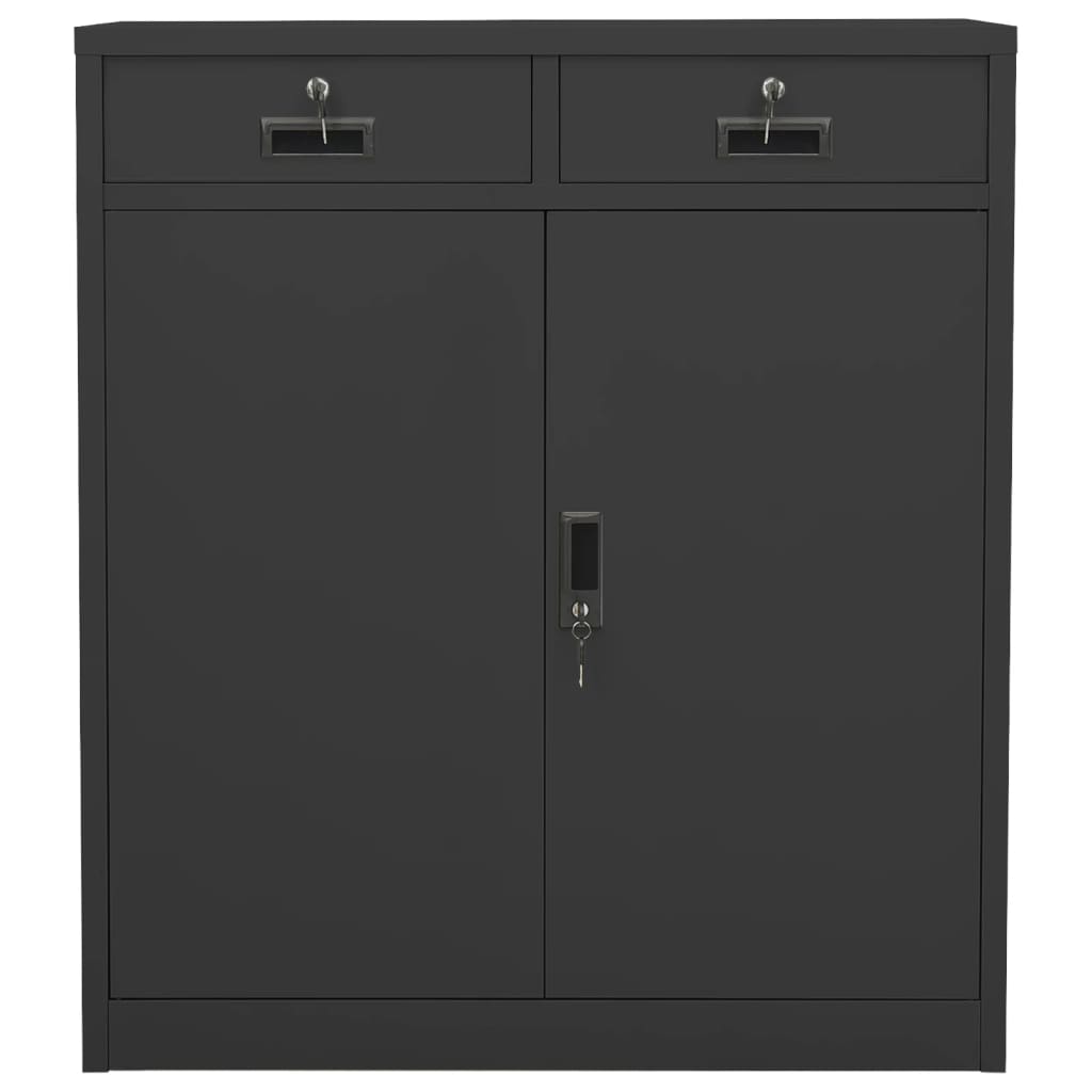 Armoire de bureau avec jardinière 90x40x125 cm en acier