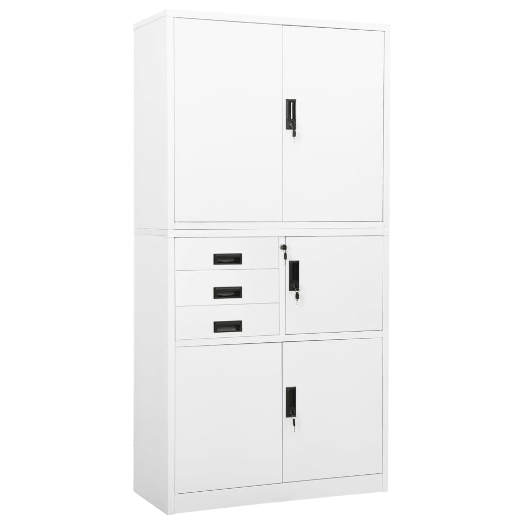 Armoire de bureau 90x40x180 cm en acier