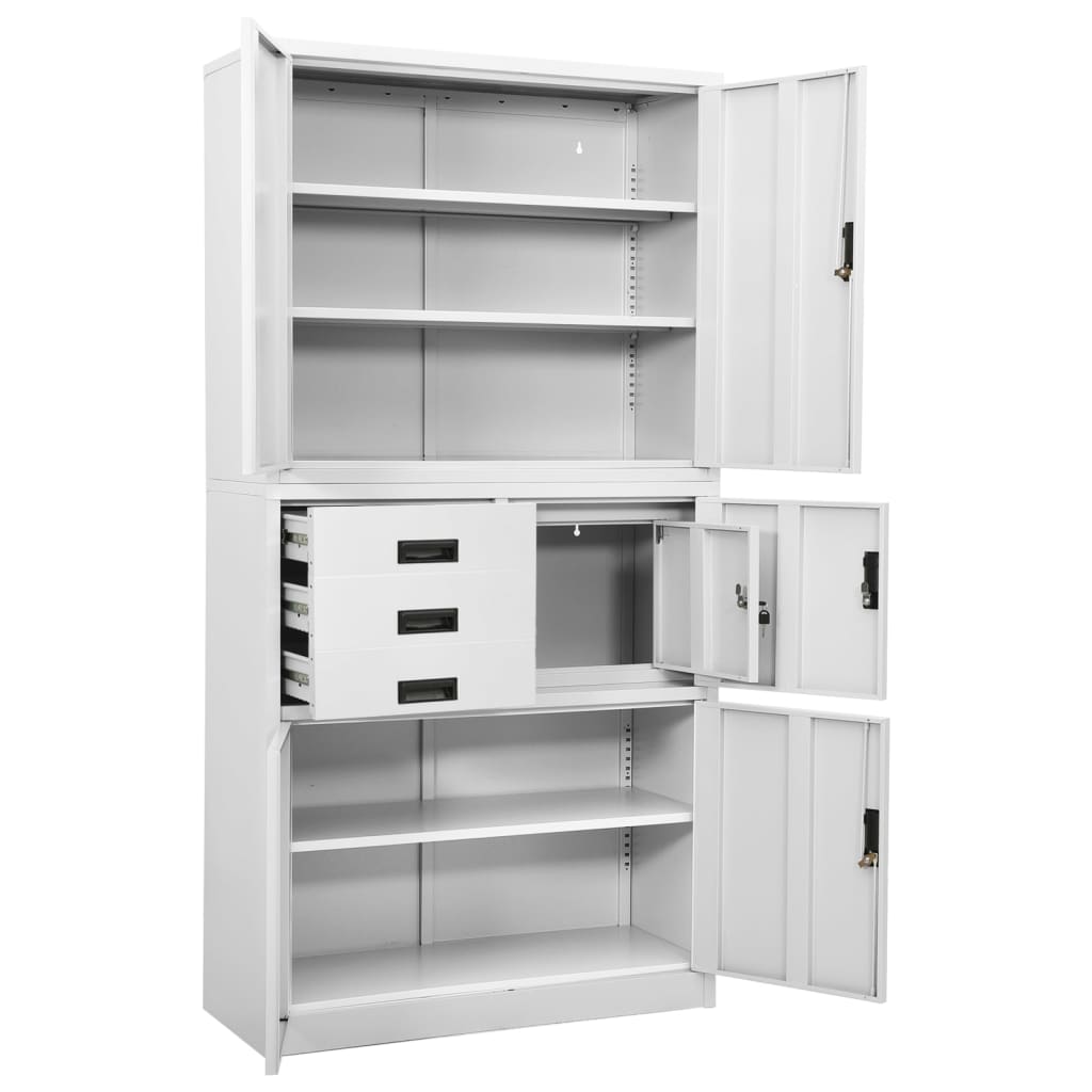 Armoire de bureau 90x40x180 cm en acier