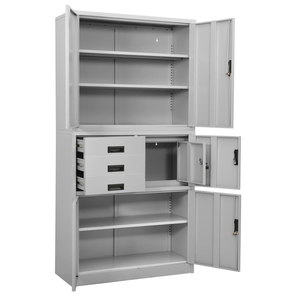 Armoire de bureau 90x40x180 cm en acier