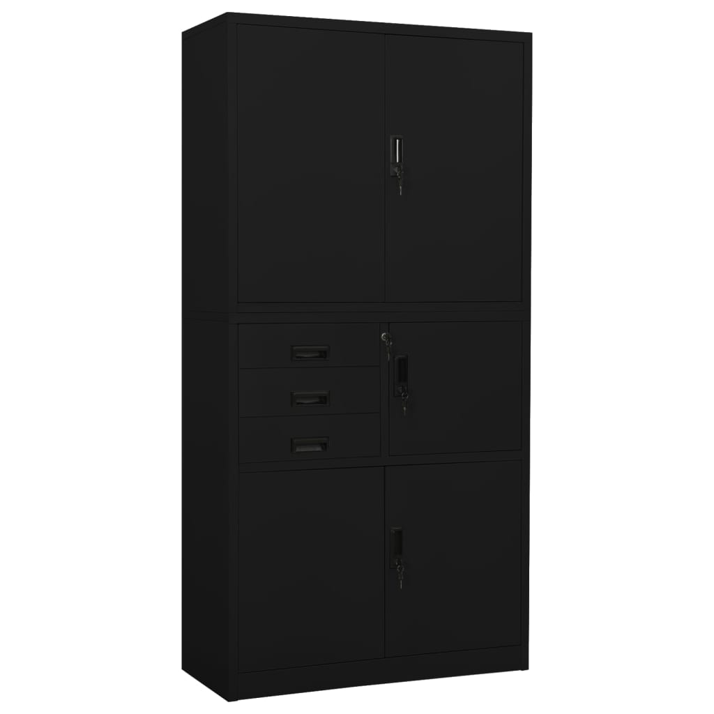 Armoire de bureau 90x40x180 cm en acier