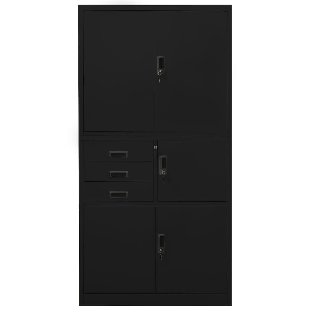 Armoire de bureau 90x40x180 cm en acier