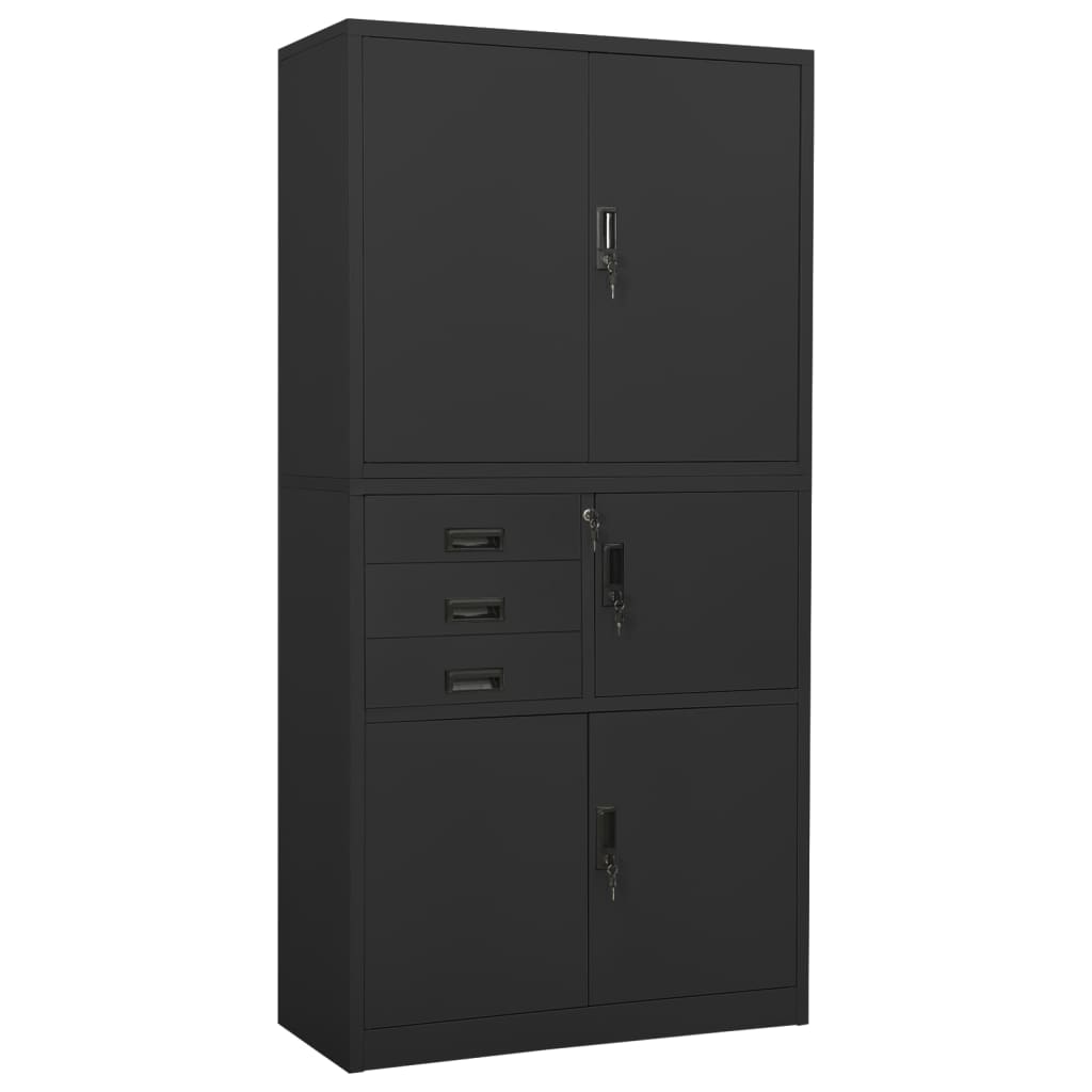 Armoire de bureau 90x40x180 cm en acier