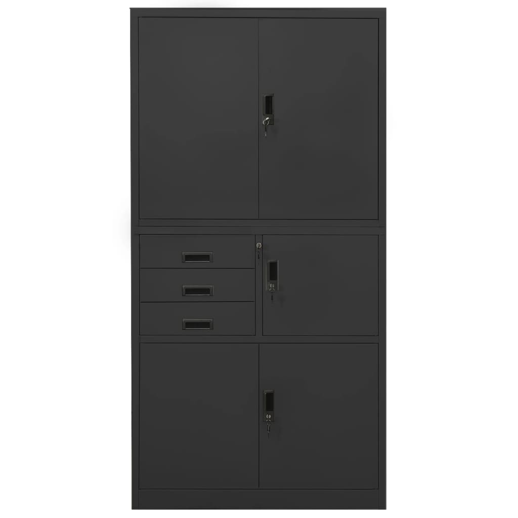 Armoire de bureau 90x40x180 cm en acier