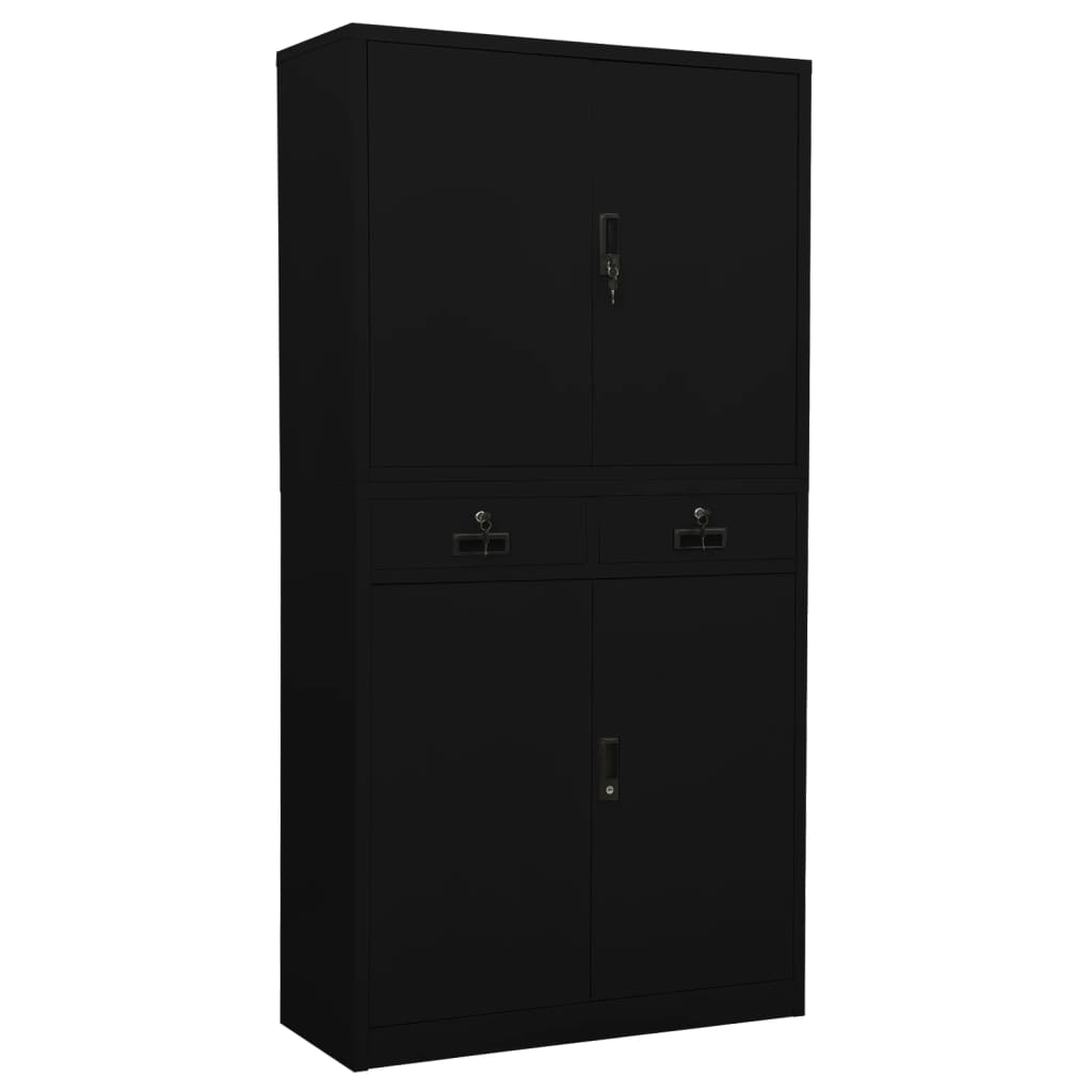 Armoire de bureau 90x40x180 cm en acier