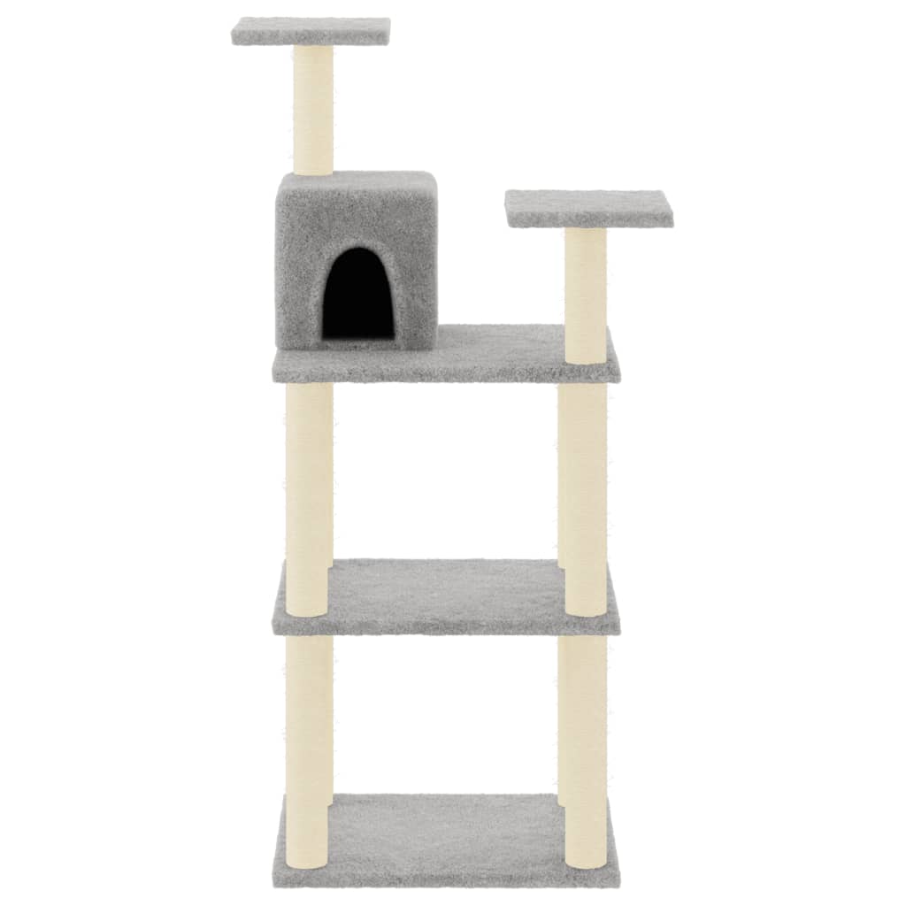 Arbre à chat avec griffoirs en sisal 118,5 cm couleur crème