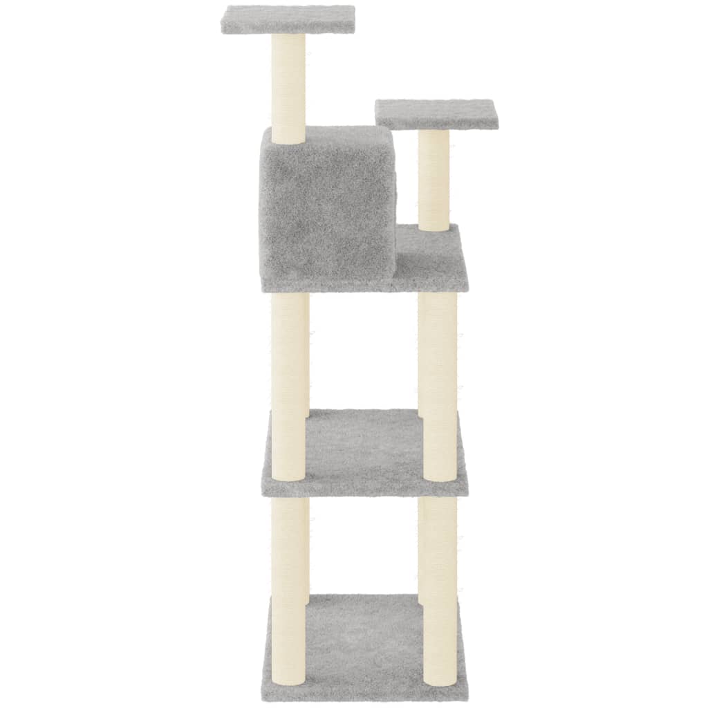 Arbre à chat avec griffoirs en sisal 118,5 cm couleur crème