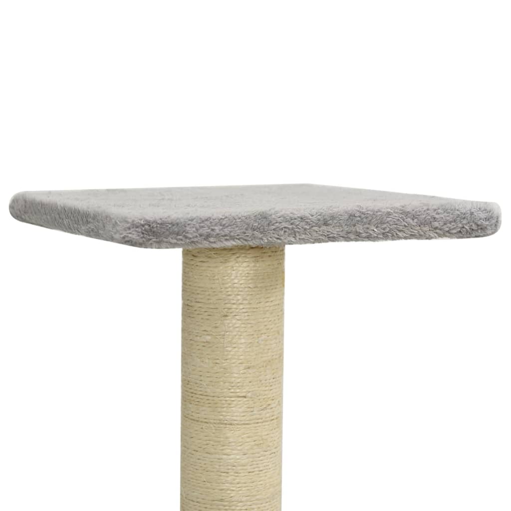 Arbre à chat avec griffoirs en sisal 118,5 cm couleur crème