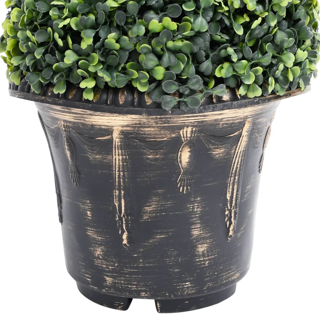 Plante artificielle avec pot buis spirale 117 cm vert