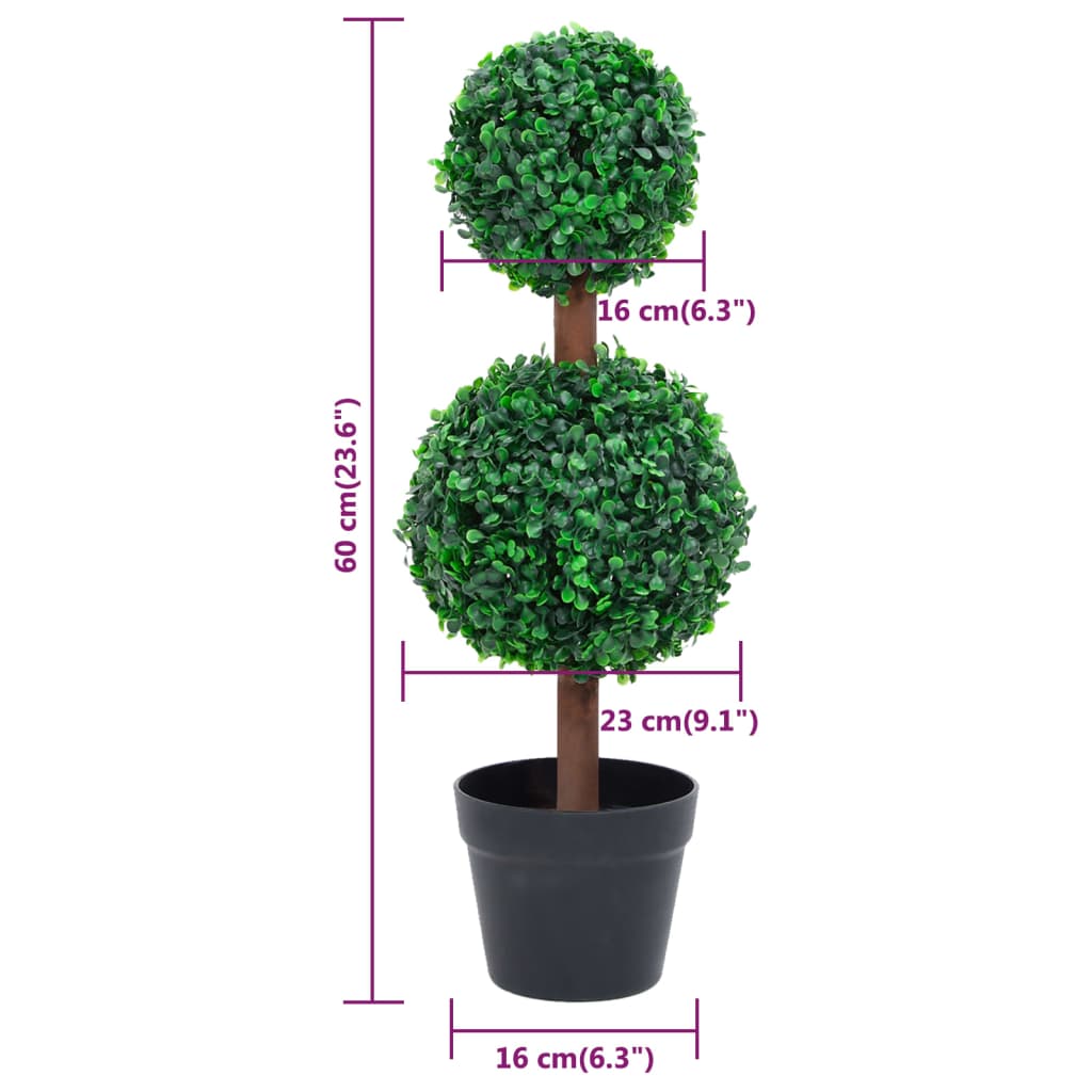 Kunstplant met pot buxus bolvorming 119 cm groen