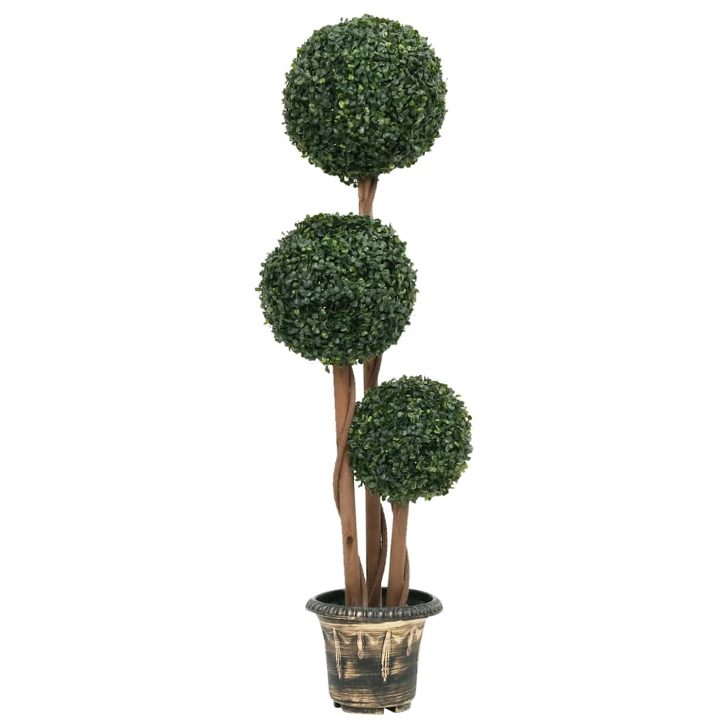 Kunstplant met pot buxus bolvorming 119 cm groen