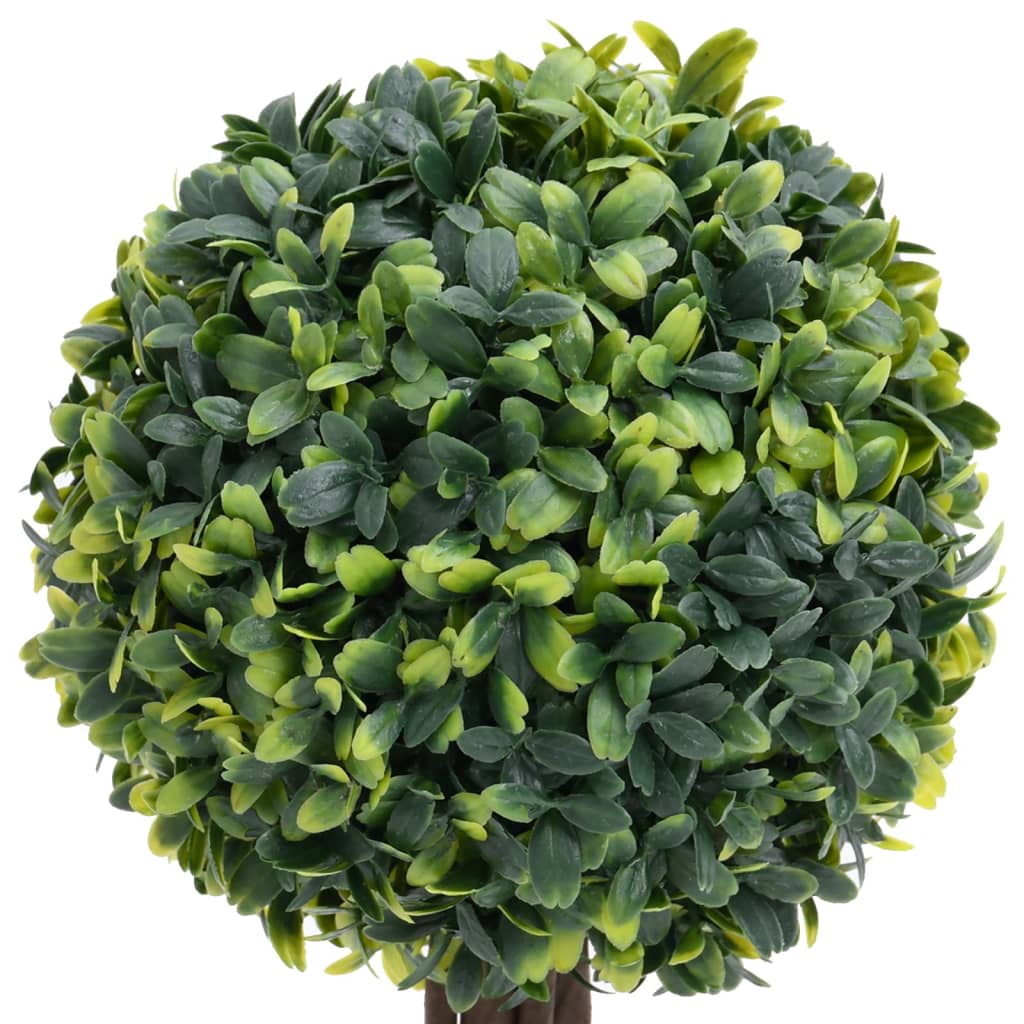 Plantes artificielles avec pot 2 pcs formation de boules de buis 56 cm vert