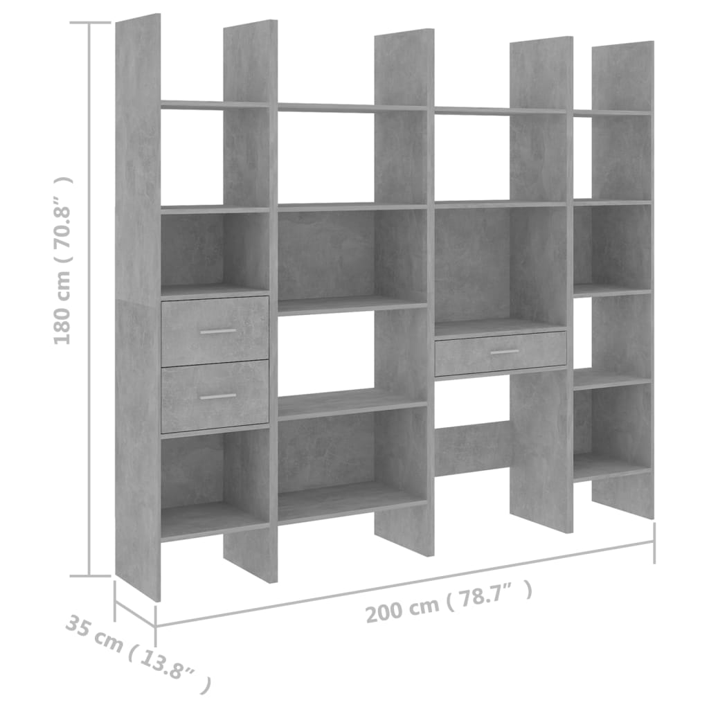 Ensemble bibliothèque 4 pièces en bois