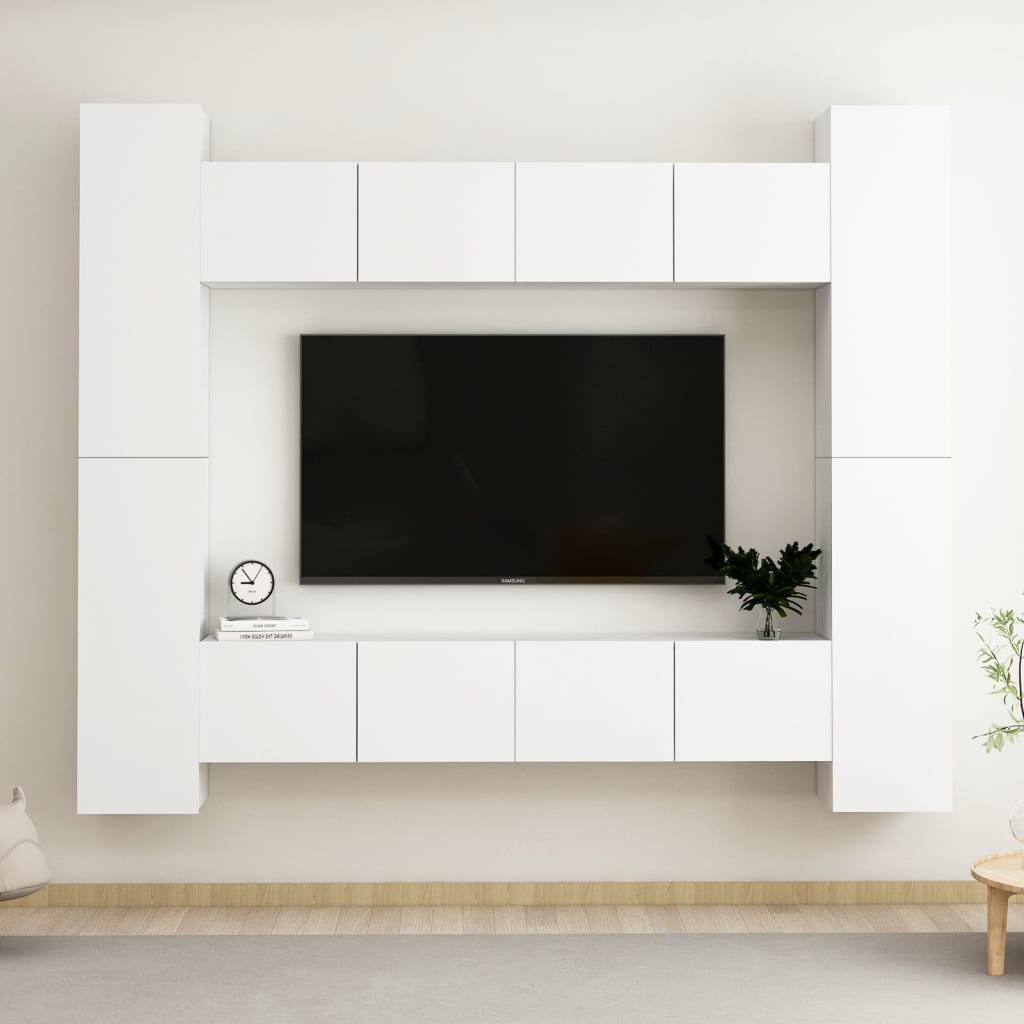 Ensemble de meubles TV 8 pièces en bois