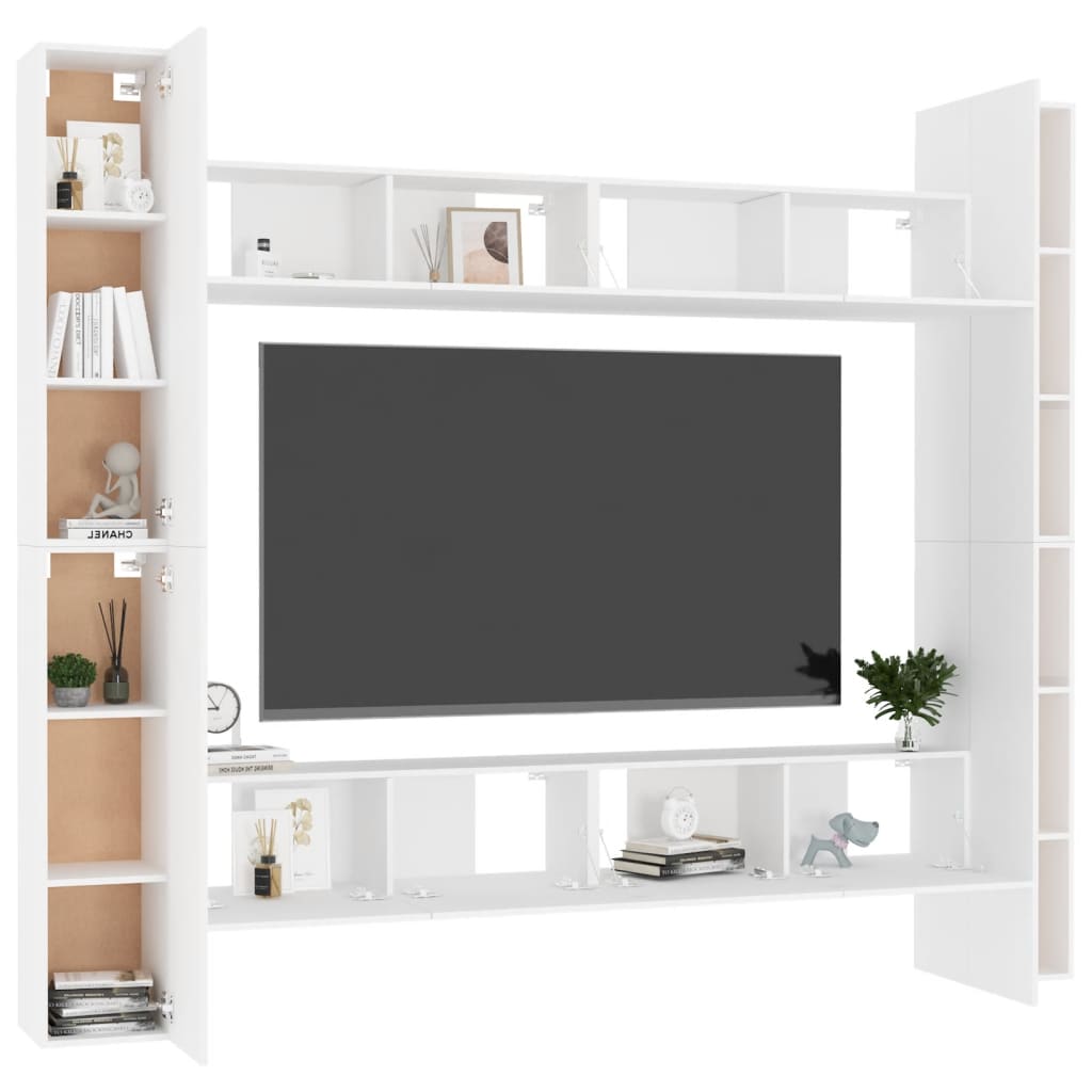 Ensemble de meubles TV 8 pièces en bois