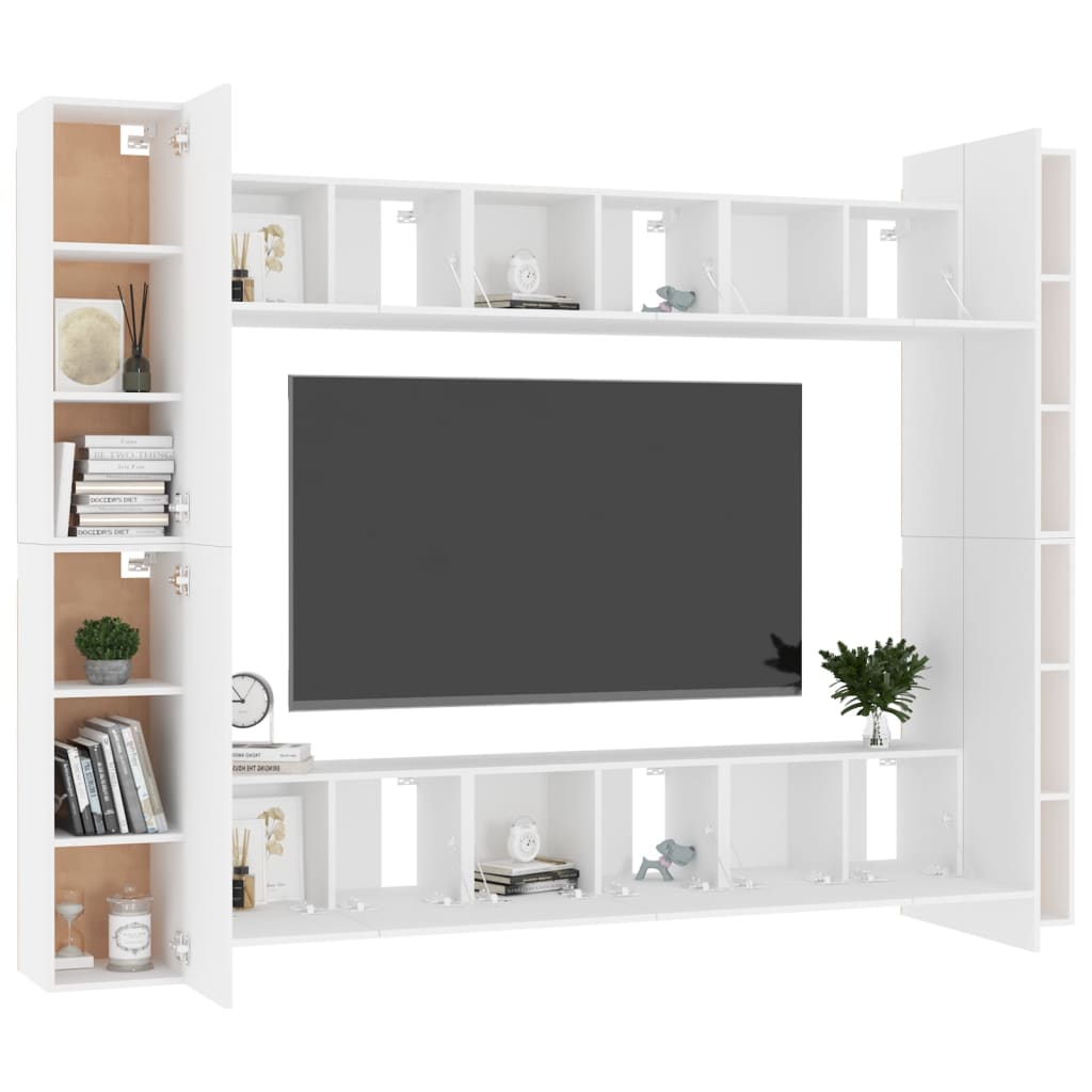 Ensemble de meubles TV 8 pièces en bois