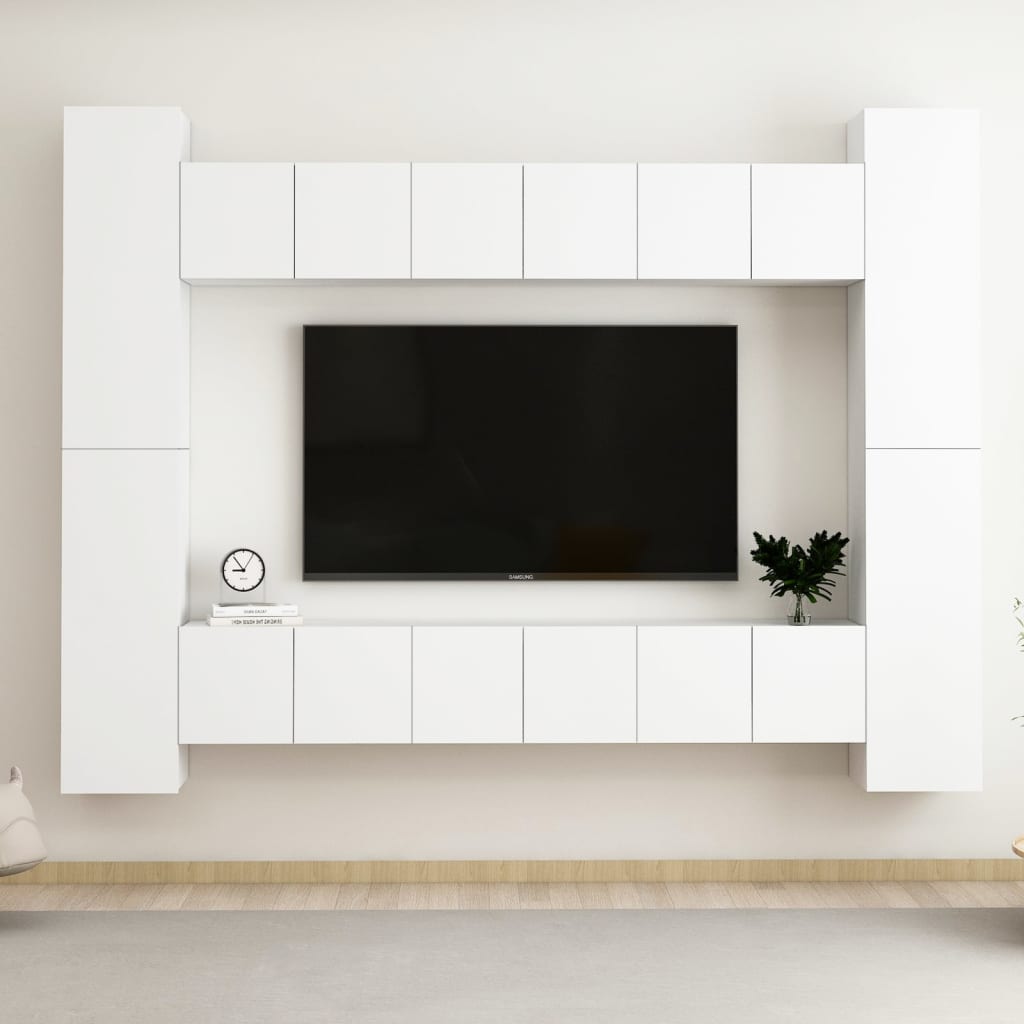 Ensemble de meubles TV 8 pièces en bois