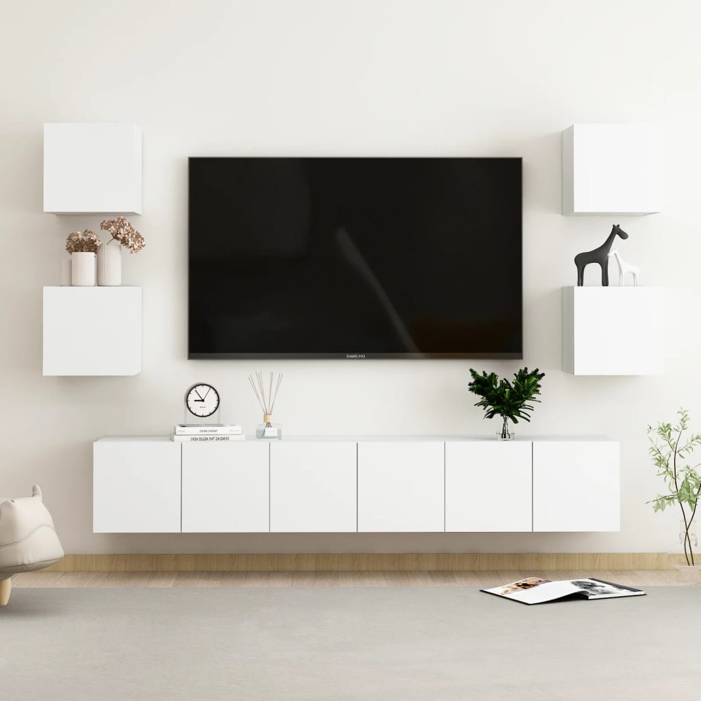 Ensemble de meubles TV 6 pièces en bois